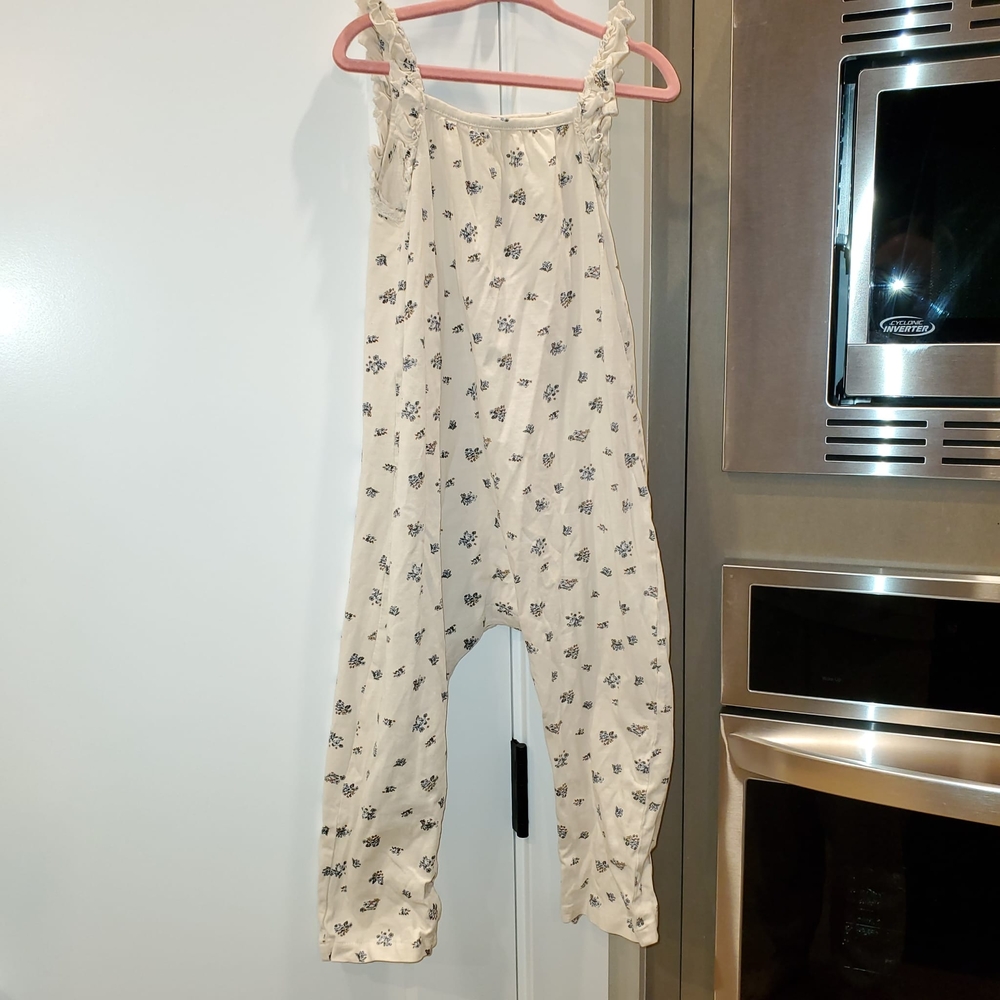 H&M Kids Cream Organic Cotton Jumpsuit Size 3-4